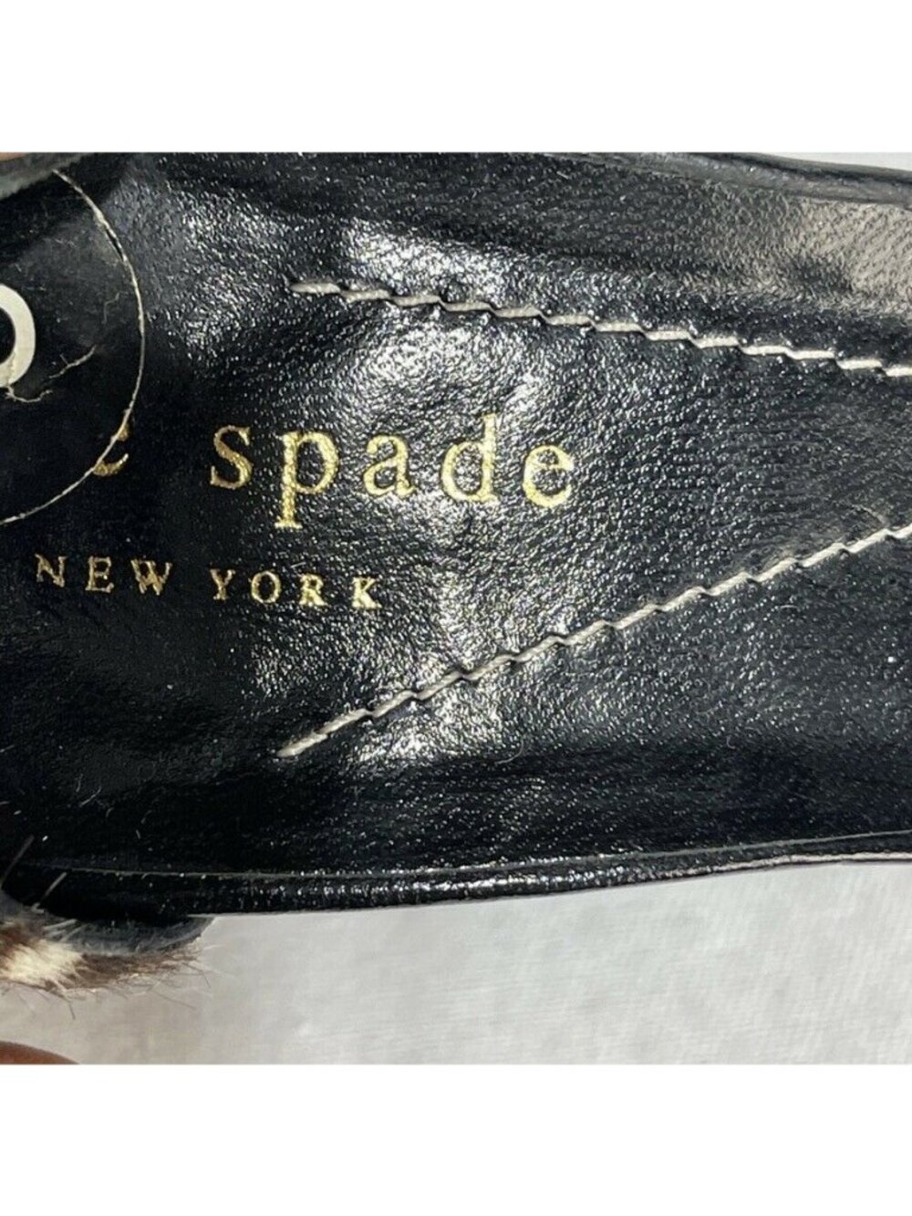 Kate Spade New York Womens Size 8 Open-Toe Heels Animal Print - Picture 10 of 12